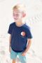 MOODSTREET Jongens Polo's & T-shirts T-shirt With Chest And Back Print Donkerblauw - Thumbnail 7