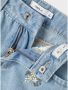 Name it KIDS gebloemde regular fit short NKFBELLA light blue denim Korte broek Blauw Meisjes Stretchdenim 110 - Thumbnail 3