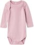 Name it BABY romper NBFBODY set van 2 beige lila Meisjes Biologisch katoen Ronde hals 80 - Thumbnail 3