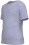 Name it KIDS ribgebreid T-shirt NKFKAB met kant lichtblauw Meisjes Stretchkatoen (duurzaam) Ronde hals 122 128 - Thumbnail 4