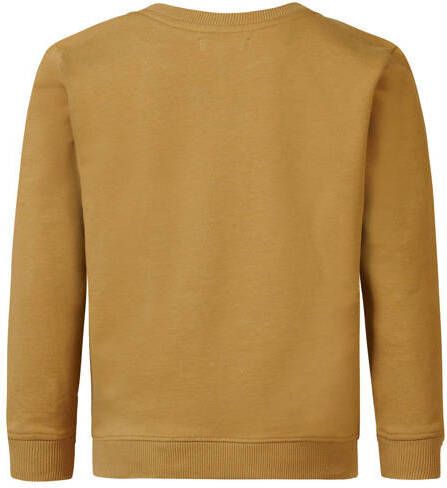 Noppies sweater Woodbine met printopdruk lichtbruin Printopdruk 92