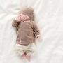 Noppies baby longsleeve Pino van biologisch katoen taupe melange Trui Bruin 62 - Thumbnail 4