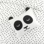 NOUS Kids katoenen dekbedovertrek 1 persoons Panda (140x200 cm) Wit Dierenprint - Thumbnail 1