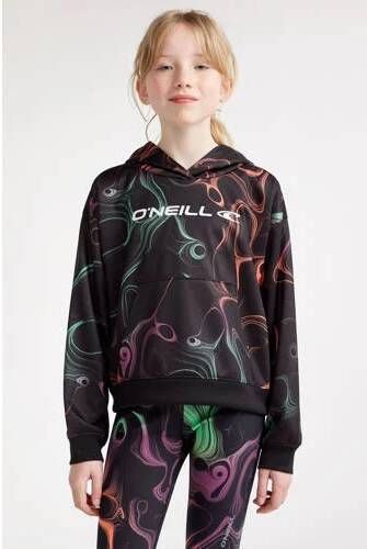 O'Neill hoodie Rutile zwart multi Trui Meisjes Polyester Capuchon All over print 104