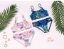 Orange Stars crop bikini met ruches roze turquoise Meisjes Polyester All over print 152-158 - Thumbnail 3
