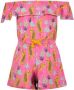Orange Stars jumpsuit met all over print roze Meisjes Stretchkatoen Ronde hals 152-158 - Thumbnail 3