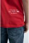 Petrol Industries T-shirt met logo rood Jongens Katoen Ronde hals Logo 128 - Thumbnail 4
