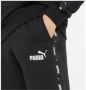 Puma regular fit joggingbroek met logo zwart wit Jongens Meisjes Katoen 164 - Thumbnail 6