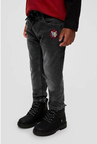 S.Oliver regular fit jeans JOGGSTYLE BRAD zwart Jongens Stretchdenim 110