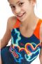 Speedo ECO Endurance+ sportbadpak Placement blauw oranje Meisjes Gerecycled polyester (duurzaam) 116 - Thumbnail 3