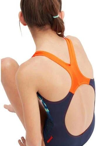 Speedo ECO Endurance+ sportbadpak Placement blauw oranje Meisjes Gerecycled polyester (duurzaam) 116