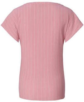 Supermom gestreept zwangerschapsshirt Fairburn lichtroze wit T-shirt Dames Polyester Ronde hals XS