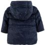 Tom Tailor baby gewatteerde winterjas met all over print donkerblauw Meisjes Polyester Capuchon 68 - Thumbnail 2