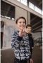 TYGO & vito sweater met all over print donkerblauw wit - Thumbnail 2