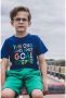TYGO & vito T-shirt met tekst blauw Jongens Stretchkatoen (duurzaam) Ronde hals 110 116 - Thumbnail 3