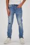 VINGINO skinny jeans Anzio met slijtage cruziale blue Blauw Jongens Stretchdenim 104 - Thumbnail 3