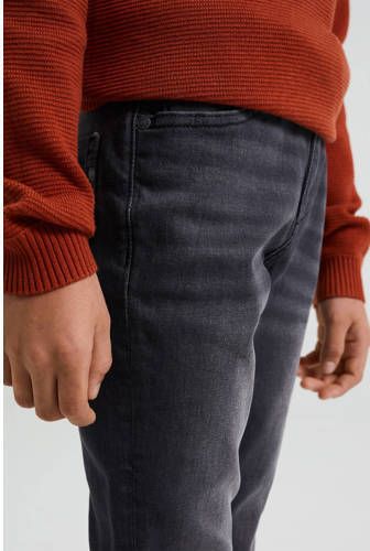 WE Fashion Blue Ridge skinny jeans soft grey denim Grijs Jongens Stretchdenim 92