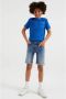 WE Fashion Blue Ridge slim fit jeans bermuda mid blue Denim short Blauw Jongens Jog denim 104 - Thumbnail 4