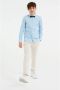 WE Fashion overhemd + vlinderstrikje lichtblauw Jongens Stretchkatoen Klassieke kraag 110 116 - Thumbnail 4