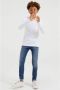 WE Fashion basic longsleeve wit Jongens Stretchkatoen V-hals Effen 110 116 - Thumbnail 3