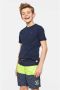 WE Fashion T-shirt donkerblauw Jongens Sweat Ronde hals Effen 110 116 - Thumbnail 3