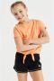 WE Fashion T-shirt oranje Meisjes Katoen Ronde hals Effen 134 140 - Thumbnail 3
