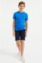 WE Fashion T-shirt blauw Jongens Katoen Ronde hals Effen 110 116 - Thumbnail 4