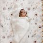 Yumi Baby newborn inbakerzak Diamonds 0-3 maand van biologisch katoen off white Inbakerdoek Ecru - Thumbnail 4