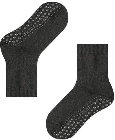 Falke Catpads huissokken met anti-slip noppen antraciet Grijs Katoen 19-22
