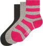 Falke sokken 3 paar grijs melange roze Katoen All over print 23-26 - Thumbnail 1