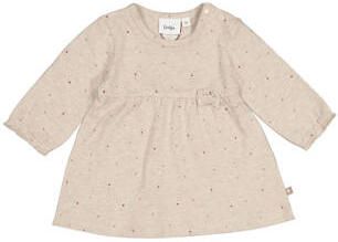 Feetje A-lijn jurk My Little Love met hartjes taupe bordeaux Bruin Meisjes Stretchkatoen Ronde hals