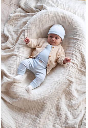 Feetje baby muts The Magic is in You lichtblauw Jongens Stretchkatoen Effen maat 74-86 - Foto 3