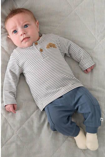 Feetje babybroek Breakfast Buddy blauw Jongens Stretchkatoen Streep - Foto 2