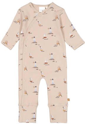 Feetje boxpak Boat beige Jongens Stretchkatoen Ronde hals All over print
