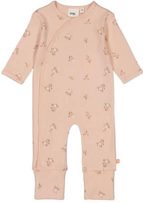 Feetje boxpak Flowers roze Meisjes Stretchkatoen Ronde hals Bloemen