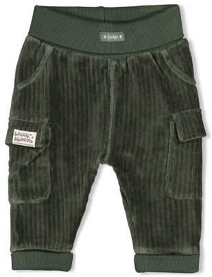 Feetje corduroy cargobroek Wiggle and Waddle groen Effen