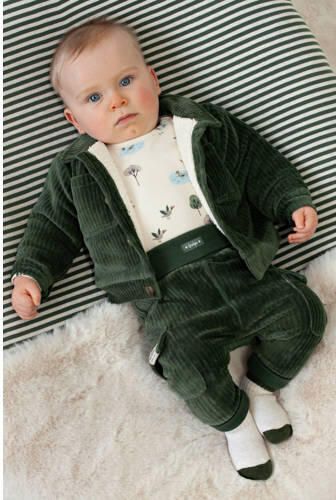 Feetje corduroy cargobroek Wiggle and Waddle groen Effen - Foto 2