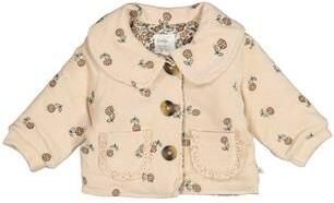 Feetje corduroy winterjas Lucky Bloombird beige groen beige Bloemen