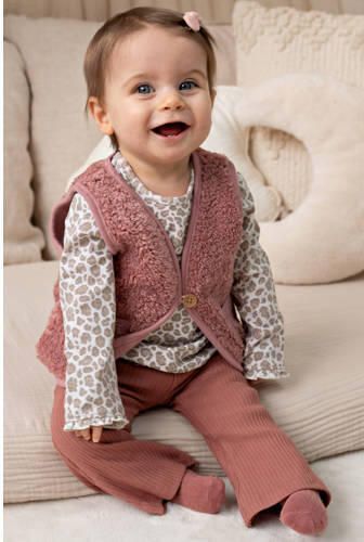 Feetje flared broek Dress to Impress mauve Roze Meisjes Stretchkatoen Effen - Foto 3