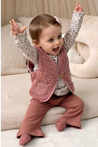 Feetje flared broek Dress to Impress mauve Roze Meisjes Stretchkatoen Effen - Foto 2