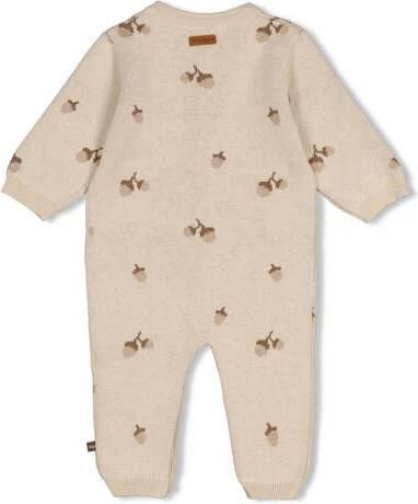 Feetje gebreid boxpak The Knits bruin lichtbruin Beige Katoen Ronde hals