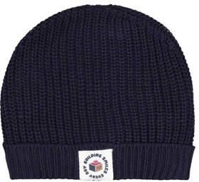 Feetje gebreide muts Built for Fun marineblauw Katoen