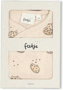 Feetje geschenkset boxpak + muts cookies ecru Stretchkatoen Ronde hals - Foto 3