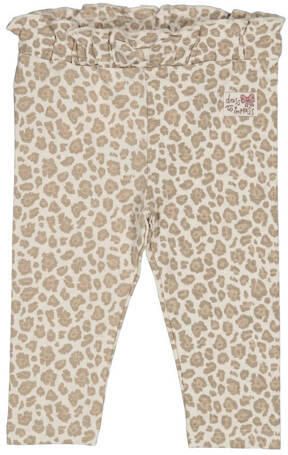 Feetje legging Dress to Impress met panterprint lichtbruin offwhite Ecru Meisjes Katoen-polyester