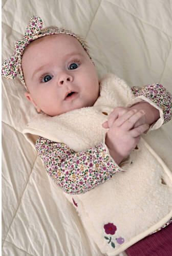 Feetje longsleeve Afternoon Tea creme paars groen Ecru Meisjes Stretchkatoen Ronde hals - Foto 3