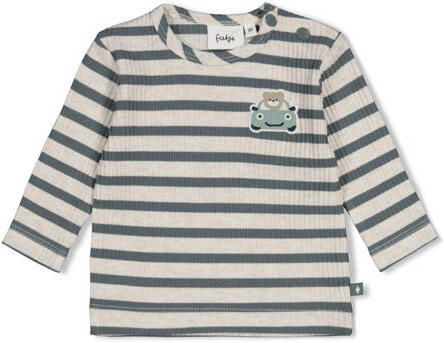 Feetje longsleeve Beep zeegroen ecru Jongens Stretchkatoen Ronde hals