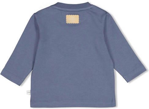Feetje longsleeve Breakfast Buddy blauw Jongens Stretchkatoen Ronde hals