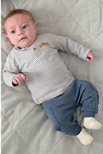 Feetje longsleeve Breakfast Buddy blauw ecru Jongens Stretchkatoen Ronde hals - Foto 3