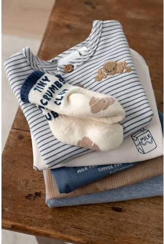 Feetje longsleeve Breakfast Buddy blauw ecru Jongens Stretchkatoen Ronde hals - Foto 2
