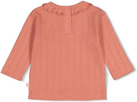 Feetje longsleeve Forest Garden zalm Roze Meisjes Katoen Ronde hals Grafisch